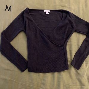 Wrap Ribbed Sweater